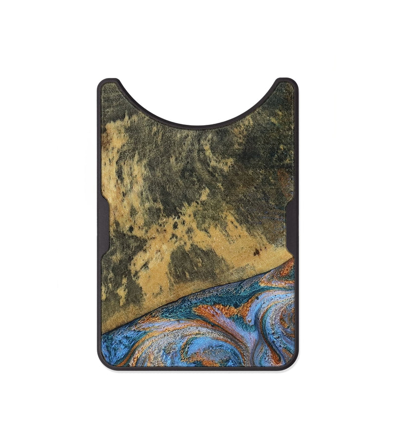 Alloy Wood Wallet - Rey (Teal & Gold, 802995)