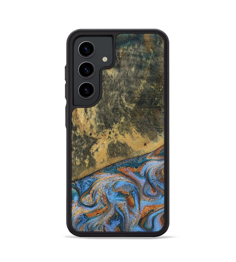 Galaxy S24 Wood Phone Case - Rey (Teal & Gold, 802995)