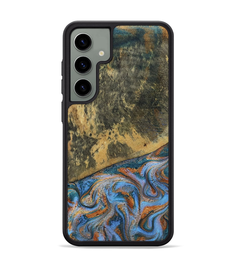 Galaxy S24 Plus Wood Phone Case - Rey (Teal & Gold, 802995)