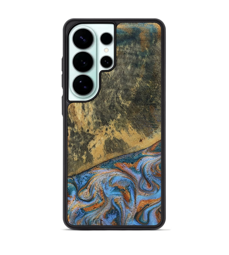 Galaxy S26 Ultra Wood Phone Case - Rey (Teal & Gold, 802995)