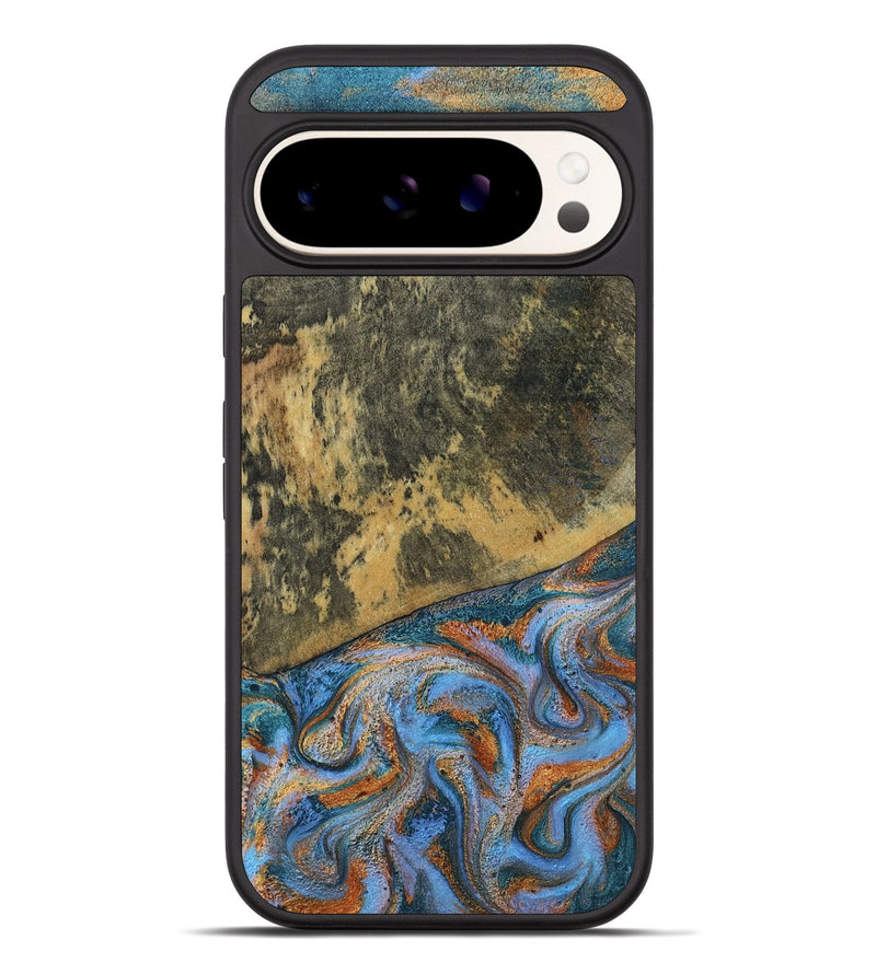 Pixel 10 Pro XL Wood Phone Case - Rey (Teal & Gold, 802995)