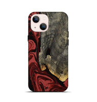 iPhone 13 mini Wood Live Edge Phone Case - Bobbye (Red, 803028)