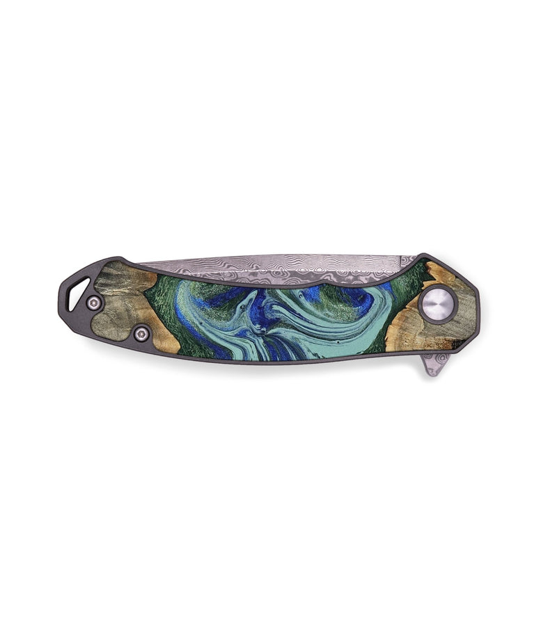 EDC Wood Pocket Knife - Noah (Green, 803135)