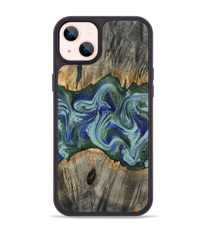 iPhone 14 Plus Wood Phone Case - Noah (Green, 803135)