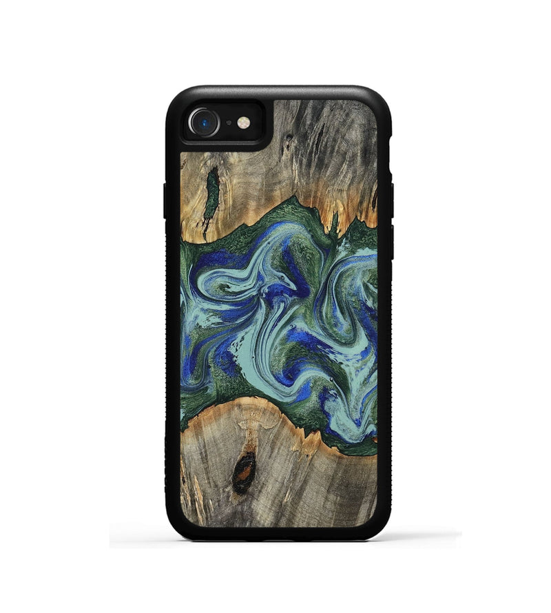 iPhone SE Wood Phone Case - Noah (Green, 803135)
