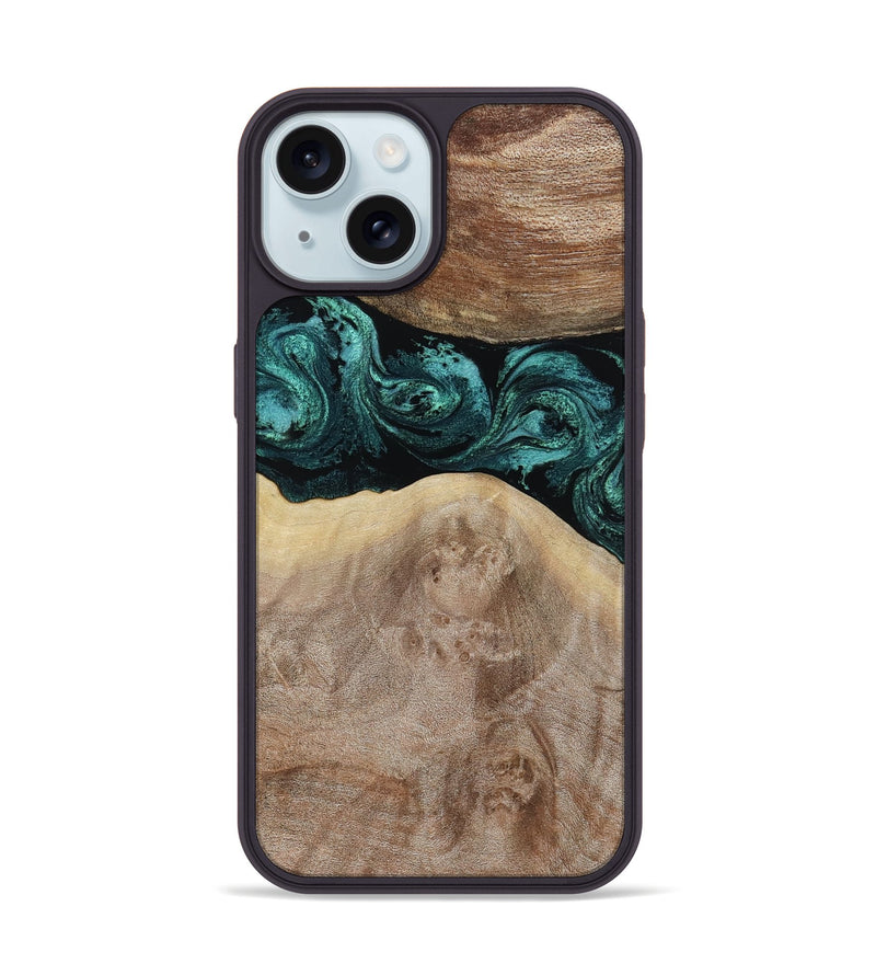 iPhone 15 Wood Phone Case - Journi (Green, 803167)