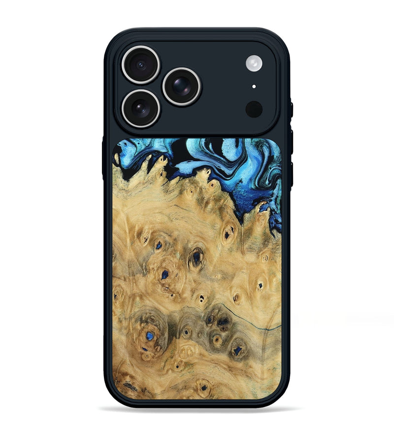 iPhone 17 Pro Max Wood Phone Case - Clinton (Blue, 803177)