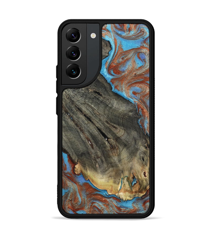 Galaxy S22 Plus Wood Phone Case - Beckham (Teal & Gold, 803228)