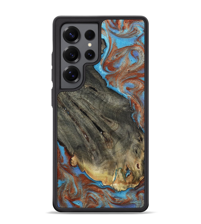 Galaxy S25 Ultra Wood Phone Case - Beckham (Teal & Gold, 803228)