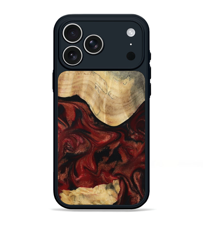 iPhone 17 Pro Max Wood Phone Case - Aryan (Red, 803232)