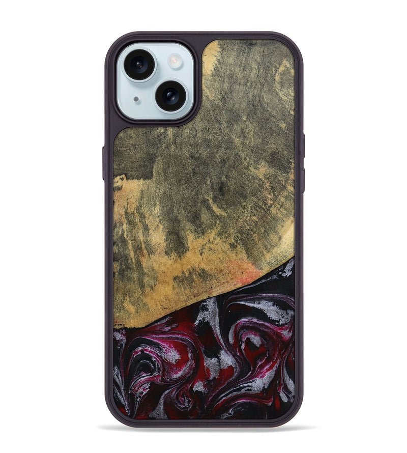 iPhone 15 Plus Wood Phone Case - Reign (Red, 803233)