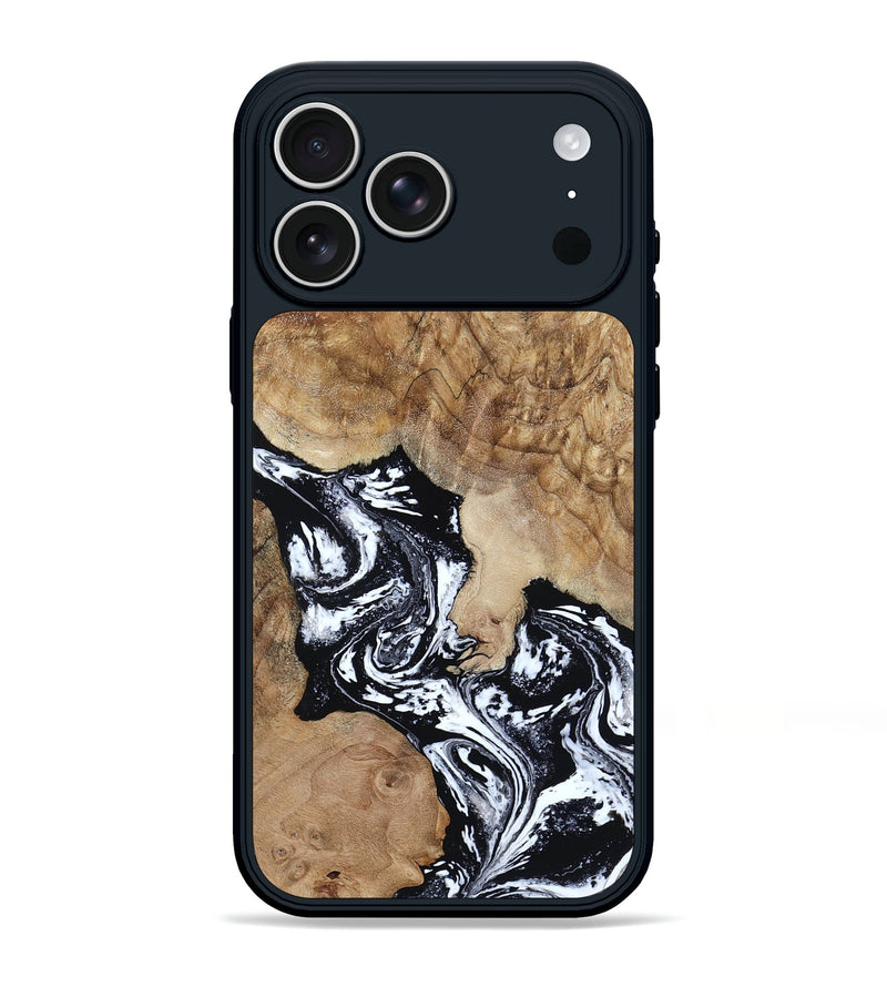iPhone 17 Pro Max Wood Phone Case - Dewayne (Black & White, 803238)