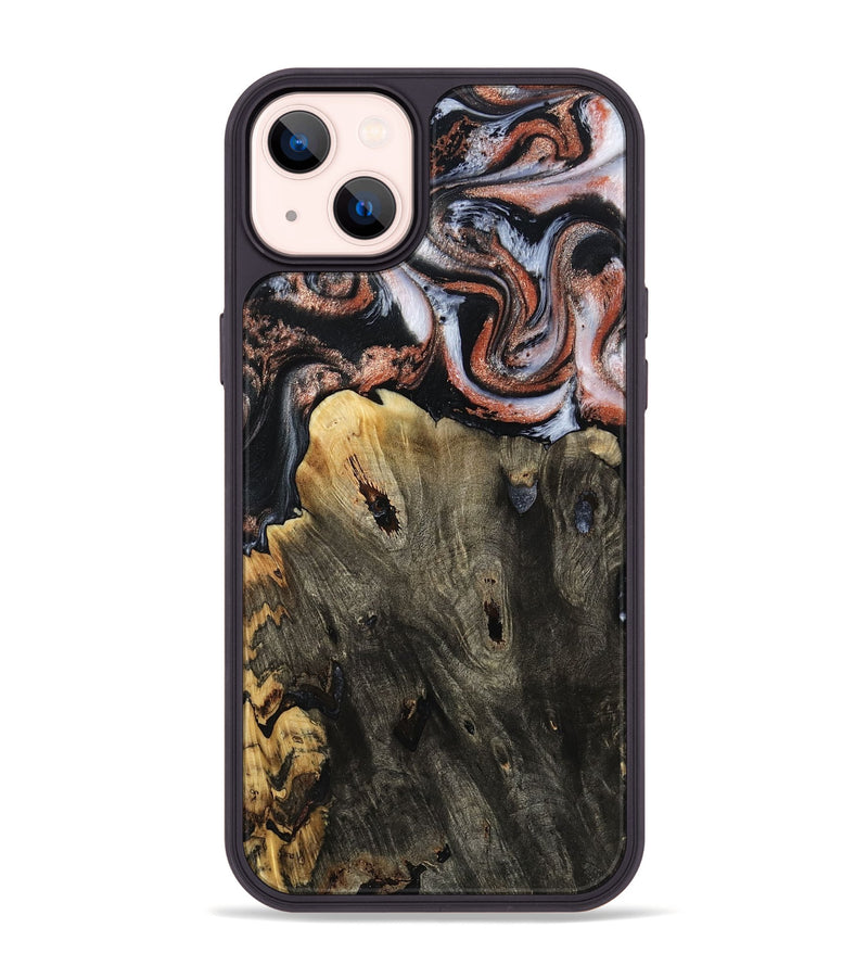 iPhone 14 Plus Wood Phone Case - Delaney (Black & White, 803239)