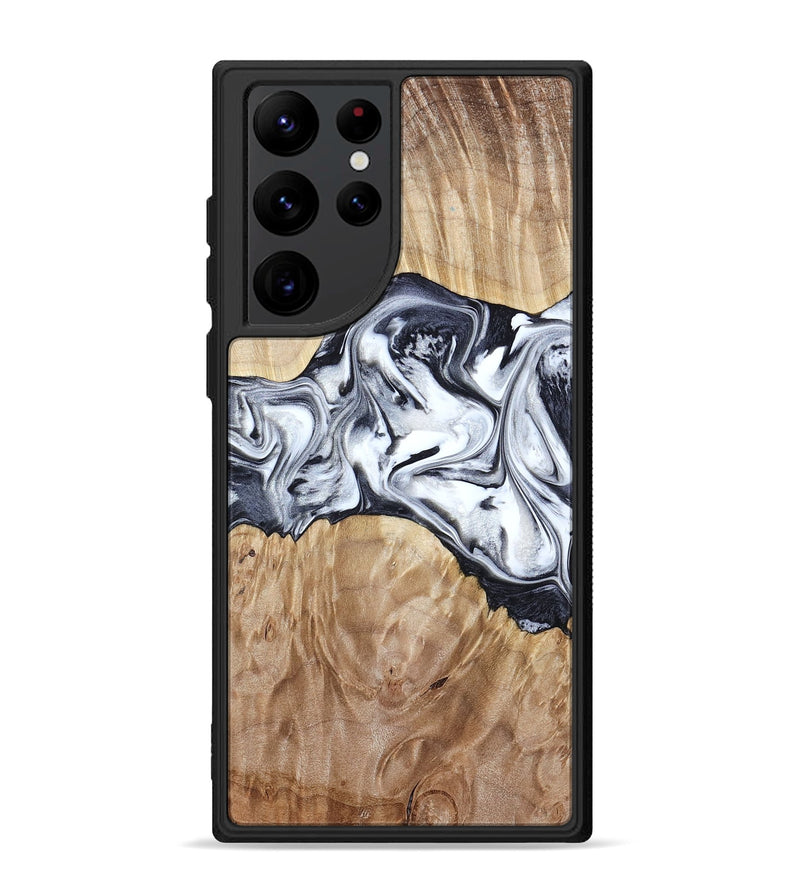 Galaxy S22 Ultra Wood Phone Case - Haiden (Black & White, 803240)