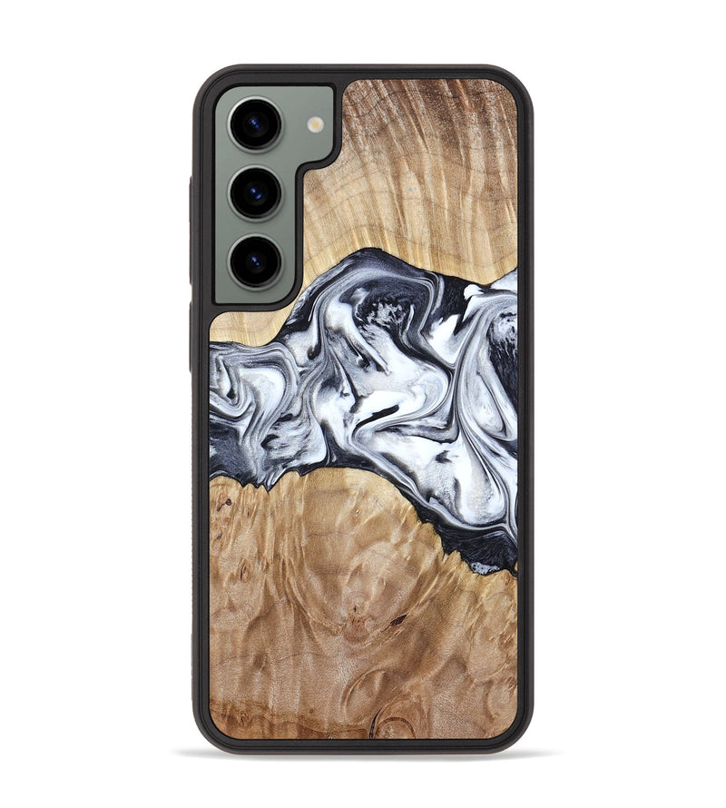 Galaxy S23 Plus Wood Phone Case - Haiden (Black & White, 803240)