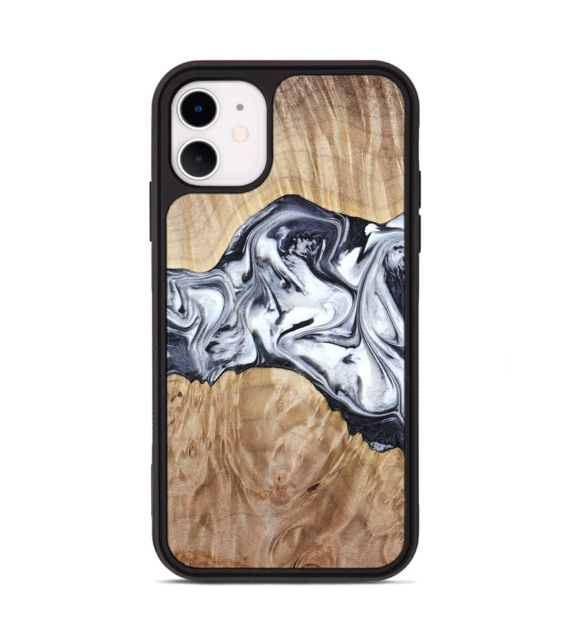 iPhone 11 Wood Phone Case - Haiden (Black & White, 803240)