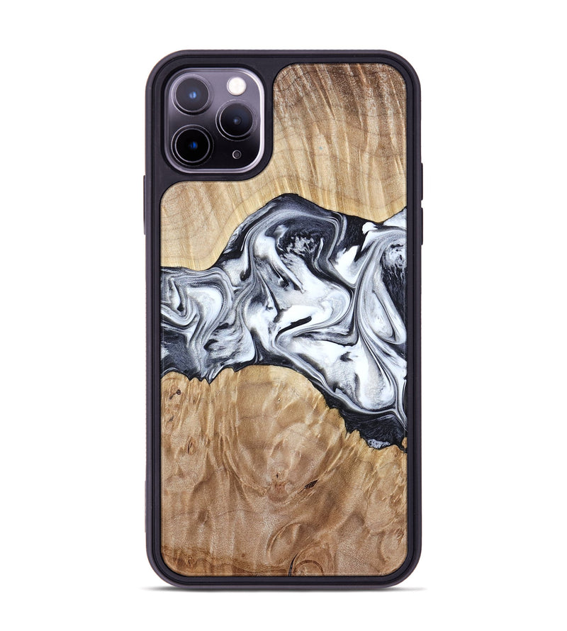 iPhone 11 Pro Max Wood Phone Case - Haiden (Black & White, 803240)