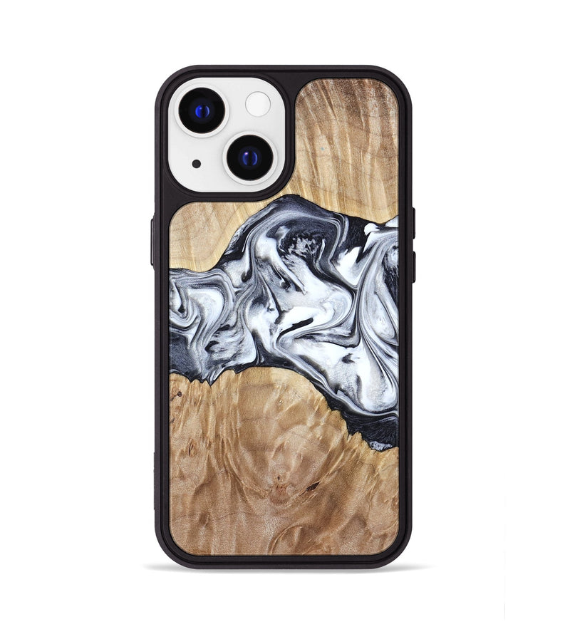 iPhone 13 Wood Phone Case - Haiden (Black & White, 803240)