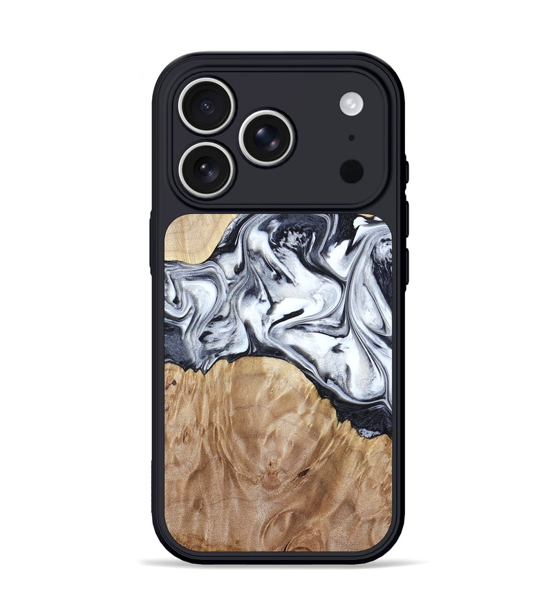 iPhone 17 Pro Wood Phone Case - Haiden (Black & White, 803240)