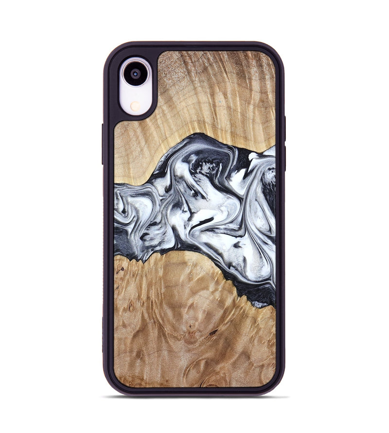 iPhone Xr Wood Phone Case - Haiden (Black & White, 803240)