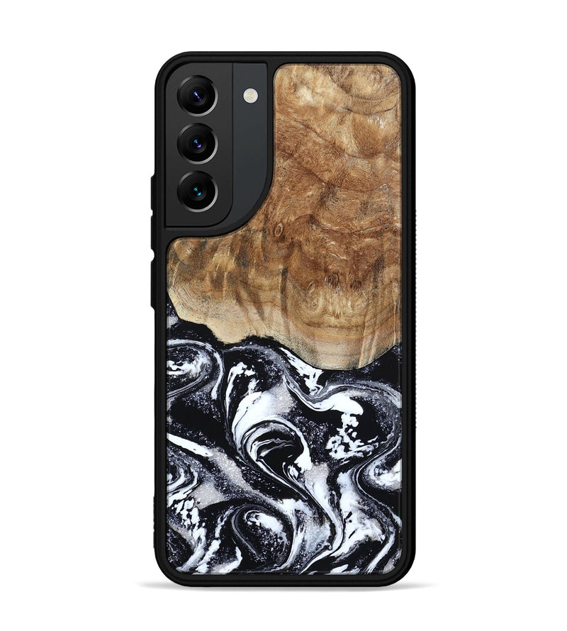 Galaxy S22 Plus Wood Phone Case - Tiara (Black & White, 803242)