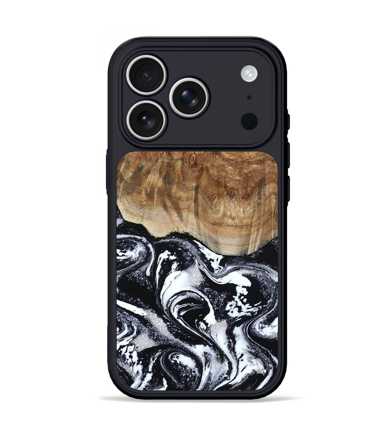 iPhone 17 Pro Wood Phone Case - Tiara (Black & White, 803242)