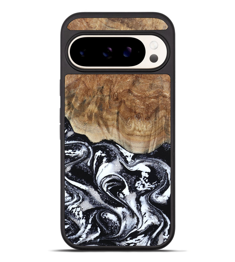 Pixel 10 Pro XL Wood Phone Case - Tiara (Black & White, 803242)