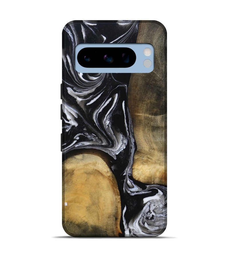 Pixel 8 Pro Wood Live Edge Phone Case - Rayne (Black & White, 803274)