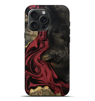 iPhone 16 Pro Max Wood Live Edge Phone Case - Bradley (Red, 803276)