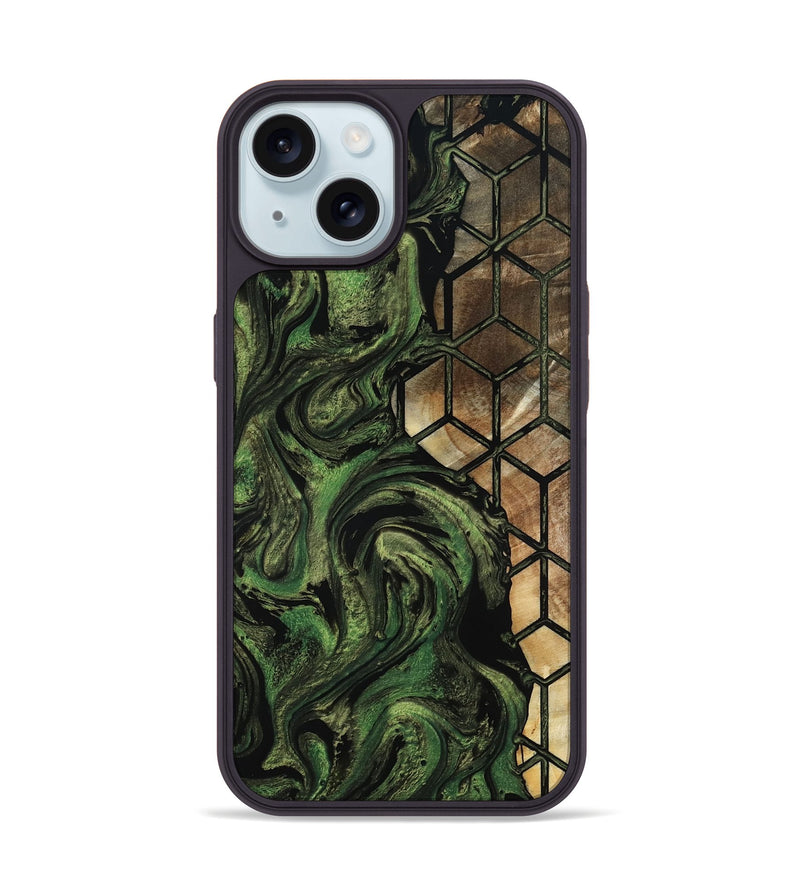 iPhone 15 Wood Phone Case - Vera (Pattern, 803300)