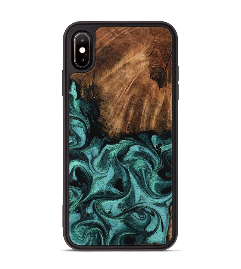 iPhone Xs Max Wood Phone Case - Emery (Green, 803336)