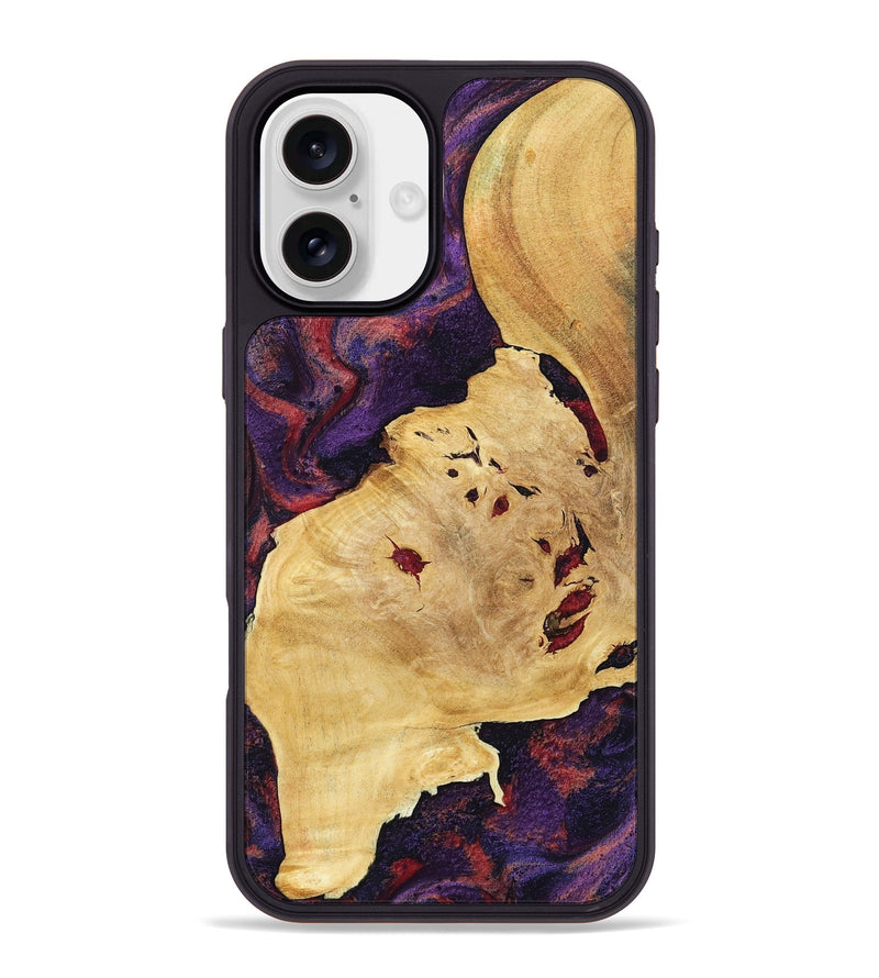 iPhone 16 Plus Wood Phone Case - Eileen (Red, 803407)