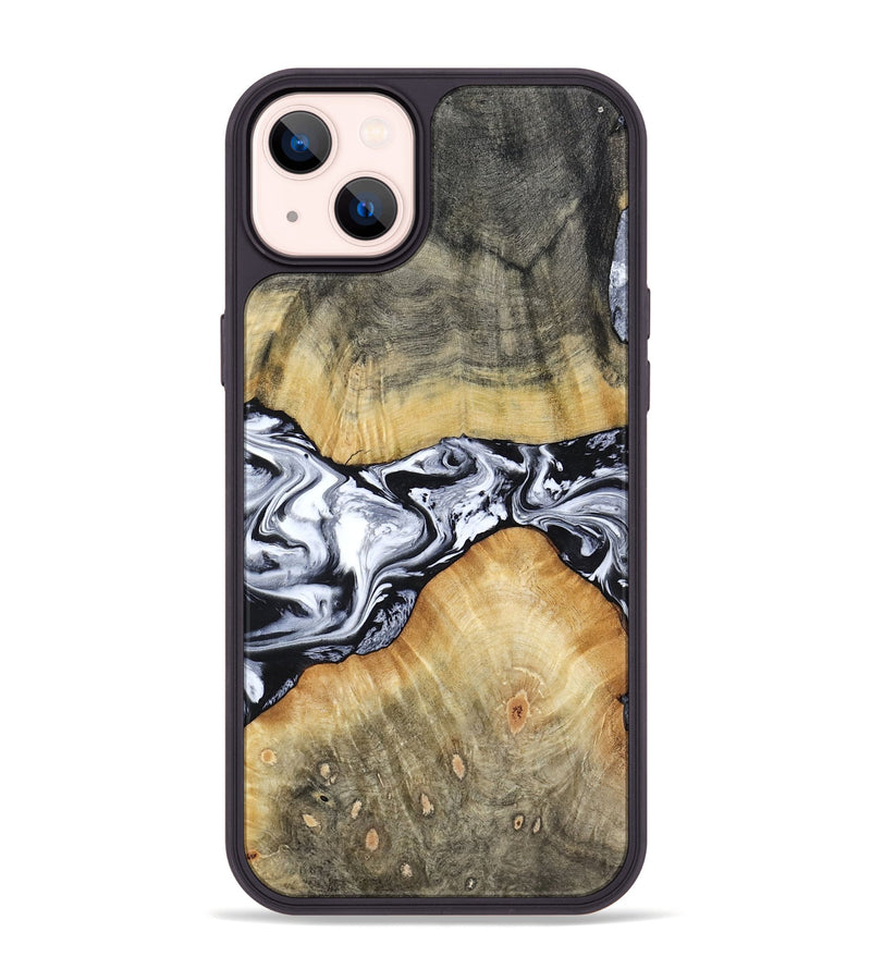 iPhone 14 Plus Wood Phone Case - Nash (Black & White, 803410)