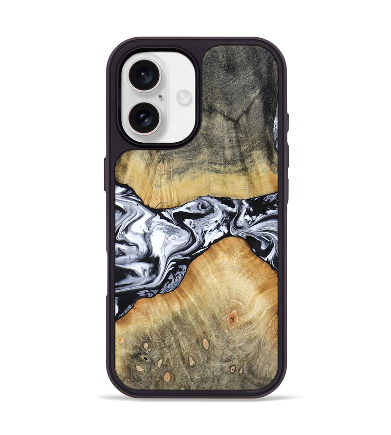 iPhone 17 Wood Phone Case - Nash (Black & White, 803410)