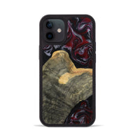 iPhone 12 Wood Phone Case - Warner (Red, 803442)
