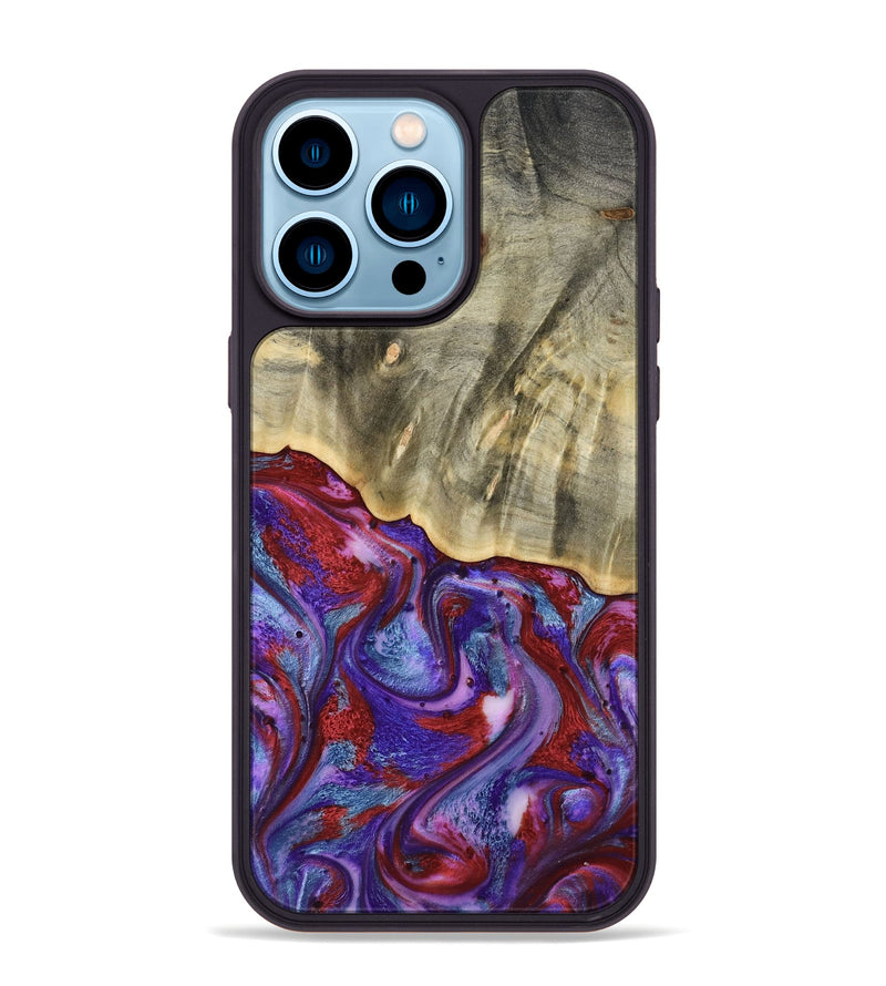 iPhone 14 Pro Max Wood Phone Case - Russ (Purple, 803443)