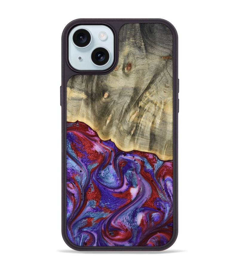 iPhone 15 Plus Wood Phone Case - Russ (Purple, 803443)
