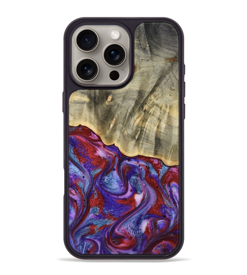 iPhone 16 Pro Max Wood Phone Case - Russ (Purple, 803443)