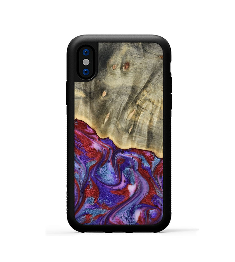 iPhone Xs Wood Phone Case - Russ (Purple, 803443)