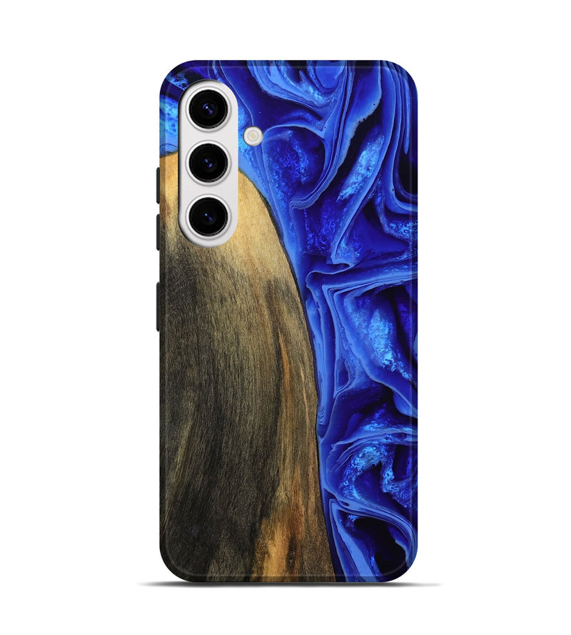 Galaxy S25 Wood Live Edge Phone Case - Elden (Blue, 803553)