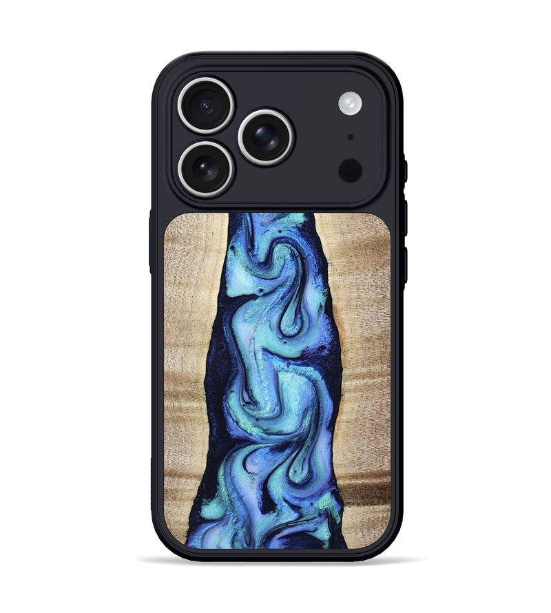 iPhone 17 Pro Wood Phone Case - Jagger (Blue, 803618)