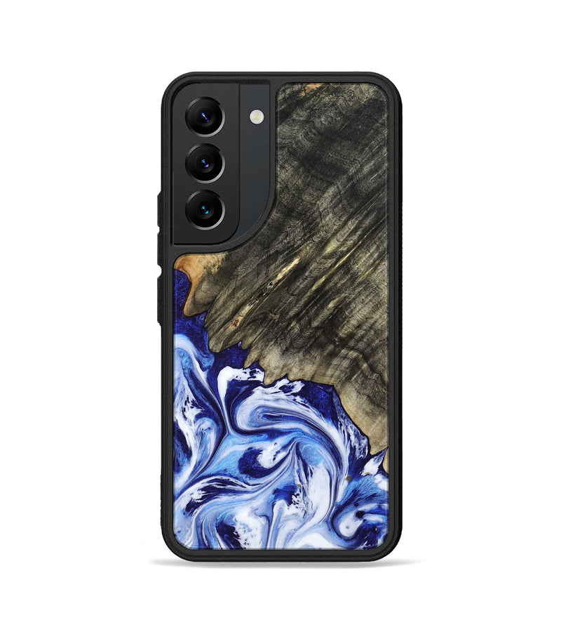 Galaxy S22 Wood Phone Case - Leia (Blue, 803619)