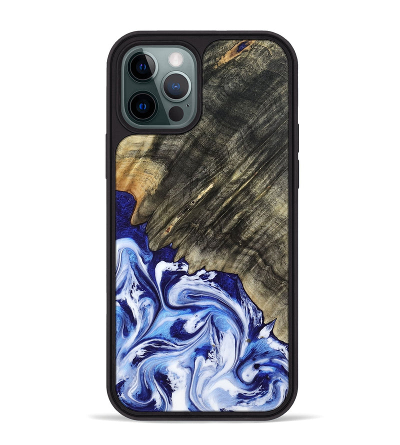 iPhone 12 Pro Max Wood Phone Case - Leia (Blue, 803619)