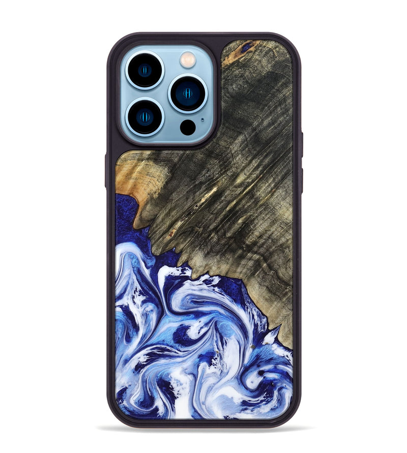 iPhone 14 Pro Max Wood Phone Case - Leia (Blue, 803619)