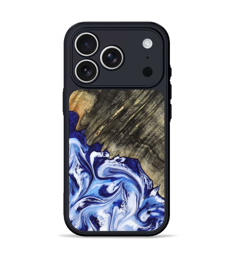 iPhone 17 Pro Wood Phone Case - Leia (Blue, 803619)