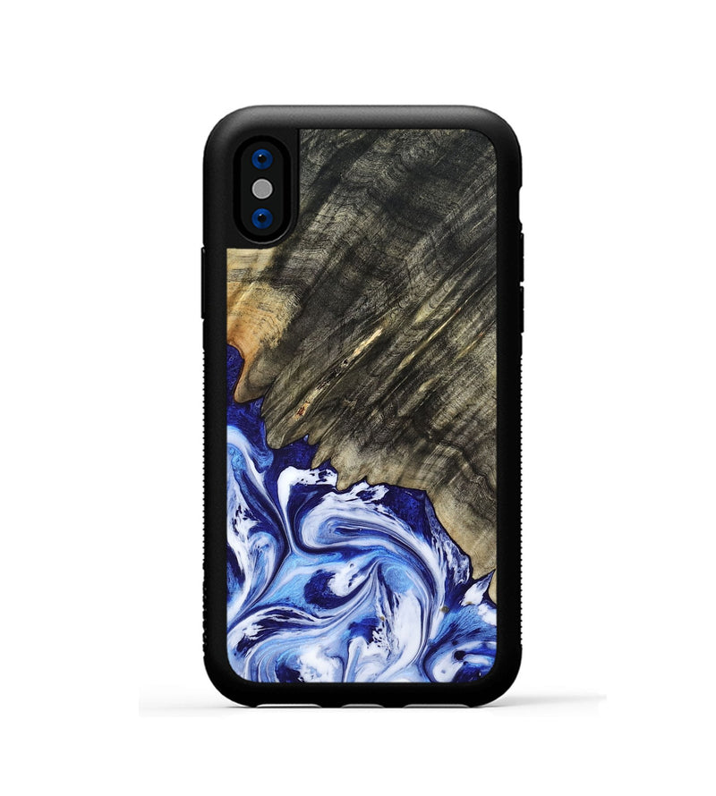 iPhone Xs Wood Phone Case - Leia (Blue, 803619)