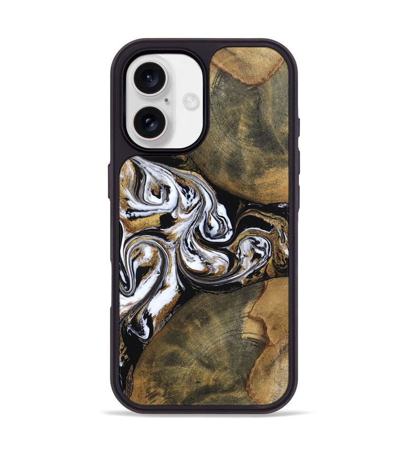 iPhone 17 Wood Phone Case - Breana (Black & White, 803650)
