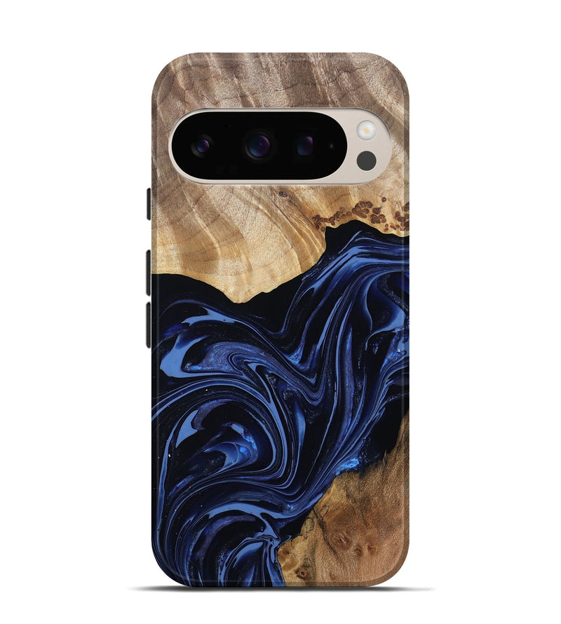 Pixel 10 Wood Live Edge Phone Case - Molly (Blue, 803658)