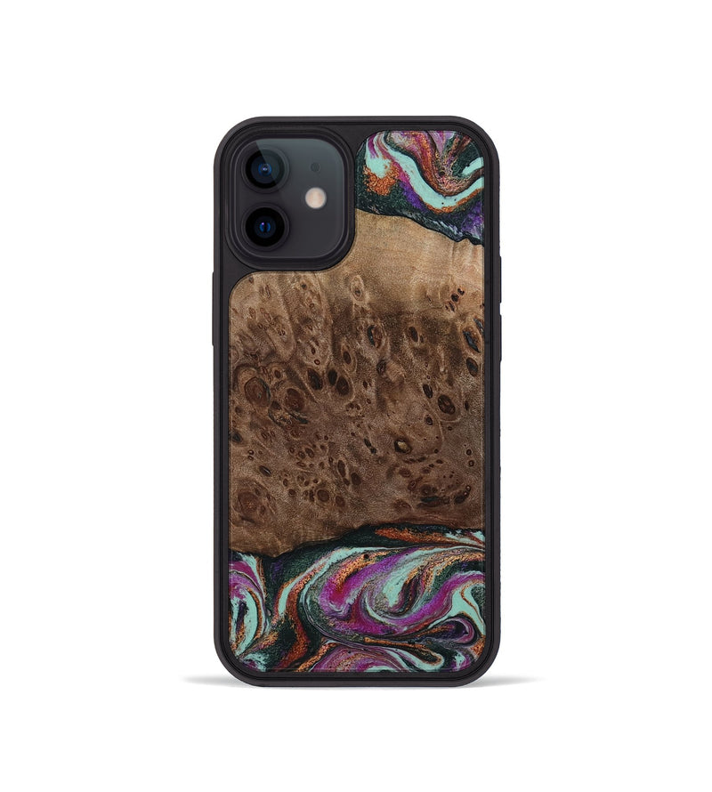 iPhone 12 mini Wood Phone Case - Oda (Green, 803674)