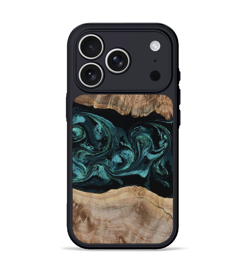 iPhone 17 Pro Wood Phone Case - Erwin (Green, 803681)